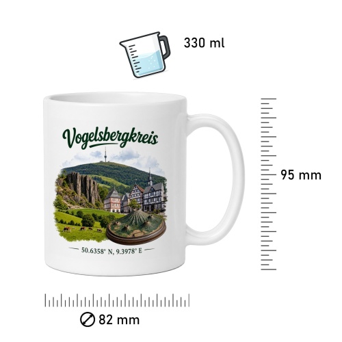 Tasse »Vogelsbergkreis Sehenswürdigkeiten«