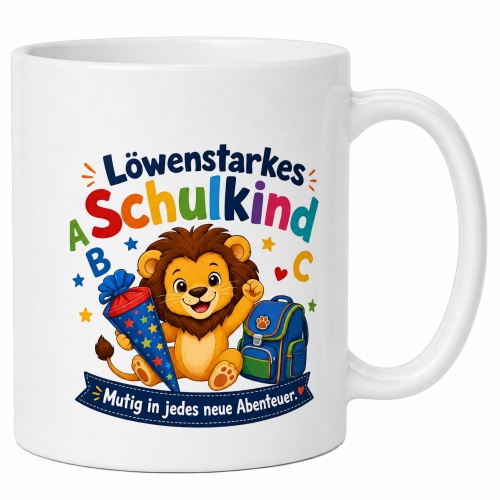 Tasse »Löwenstarkes Schulkind«