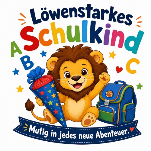 Tasse »Löwenstarkes Schulkind«