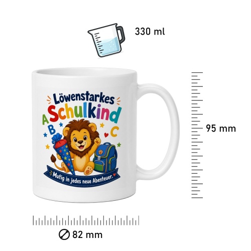 Tasse »Löwenstarkes Schulkind«