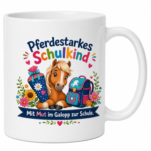 Tasse »Pferdestarkes Schulkind«