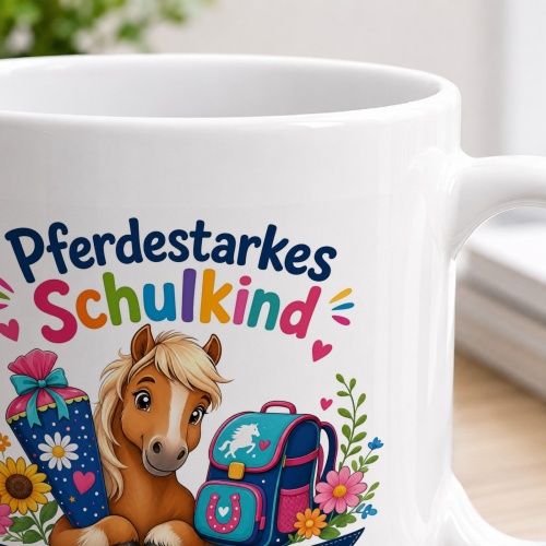 Tasse »Pferdestarkes Schulkind«