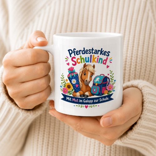 Tasse »Pferdestarkes Schulkind«