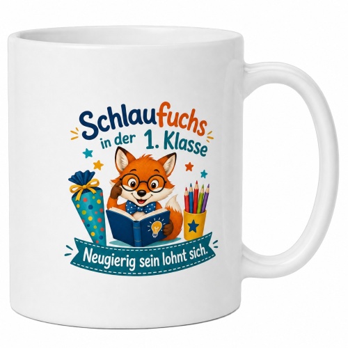 Tasse »Schlaufuchs in der 1. Klasse«