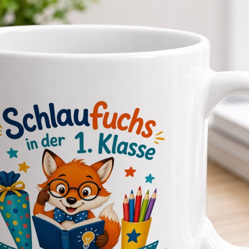 Tasse »Schlaufuchs in der 1. Klasse«