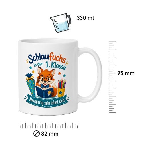 Tasse »Schlaufuchs in der 1. Klasse«