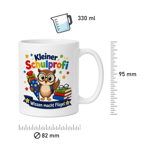 Tasse »Kleiner Schulprofi – Wissen macht Flügel«