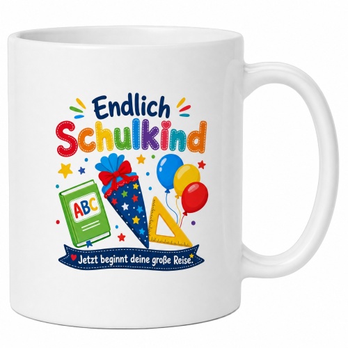 Tasse »Endlich Schulkind – Jetzt beginnt...