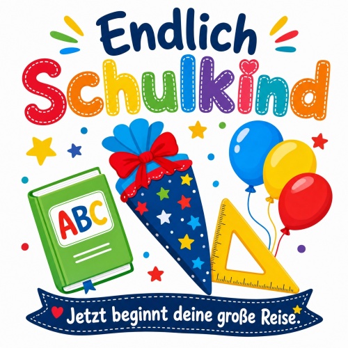 Tasse »Endlich Schulkind – Jetzt beginnt...