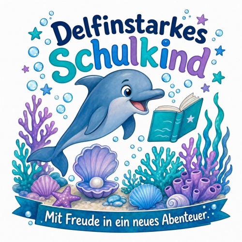 Tasse »Delfinstarkes Schulkind«