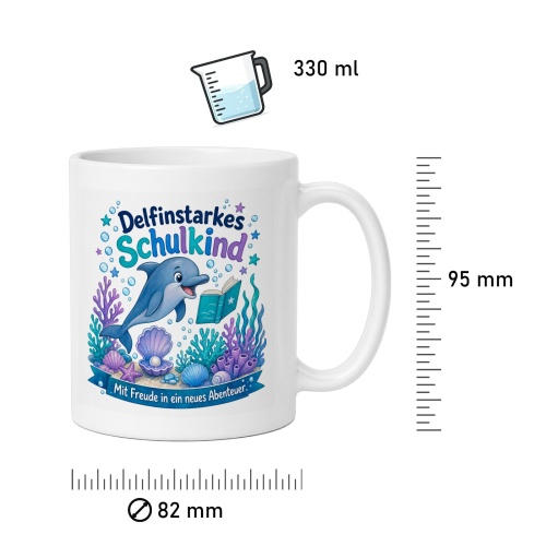 Tasse »Delfinstarkes Schulkind«