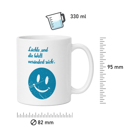 Tasse »Lächle und die Welt verändert sich«