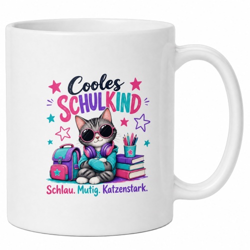 Tasse »Cooles Schulkind – Schlau. Mutig....