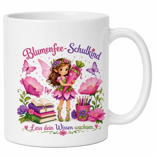 Tasse »Blumenfee-Schulkind – Lass dein Wissen...
