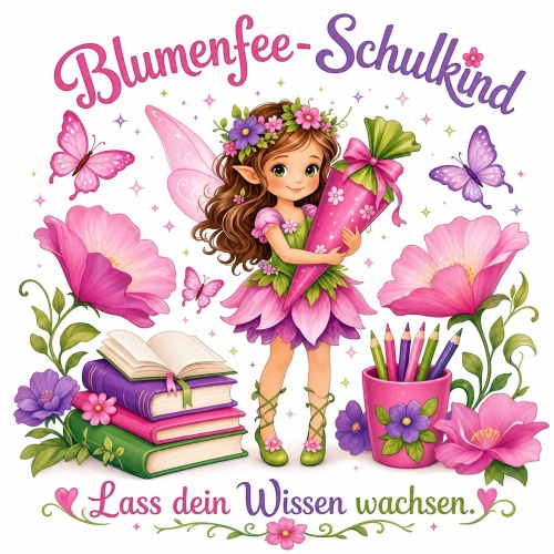 Tasse »Blumenfee-Schulkind – Lass dein Wissen...