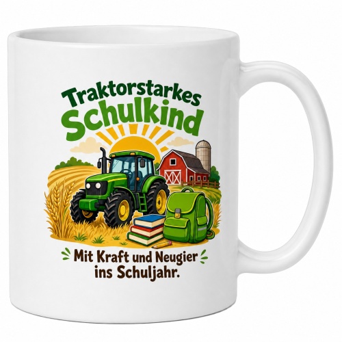 Tasse »Traktorstarkes Schulkind«