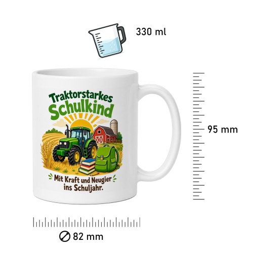 Tasse »Traktorstarkes Schulkind«