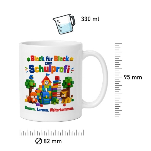 Tasse »Block für Block zum Schulprofi«