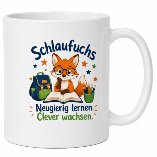 Tasse »Schlaufuchs – Neugierig lernen. Clever...