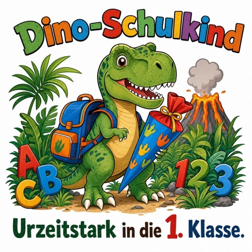 Tasse »Dino-Schulkind – Urzeitstark in die 1....