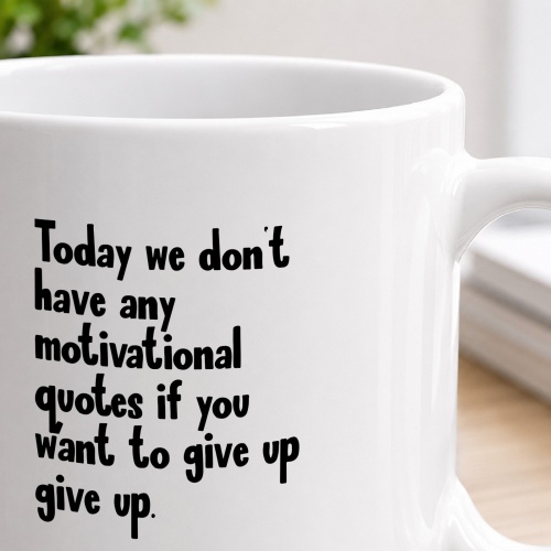 Tasse »Today we dont have any motivational quotes«