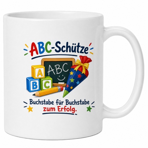 Tasse »ABC-Schütze – Buchstabe für...