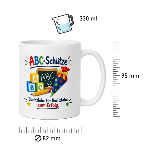 Tasse »ABC-Schütze – Buchstabe für Buchstabe zum Erfolg«