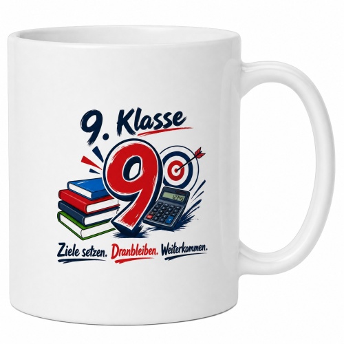 Tasse »9. Klasse – Ziele setzen. Dranbleiben....