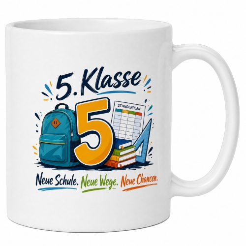 Tasse »5. Klasse – Neue Wege, neue...