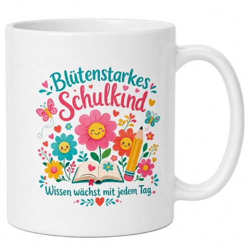Tasse »Blütenstarkes Schulkind«