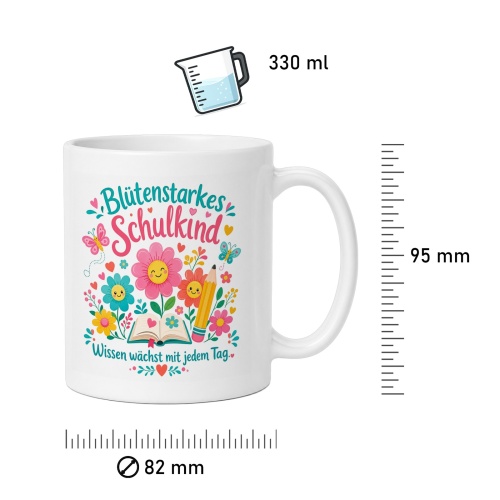 Tasse »Blütenstarkes Schulkind«