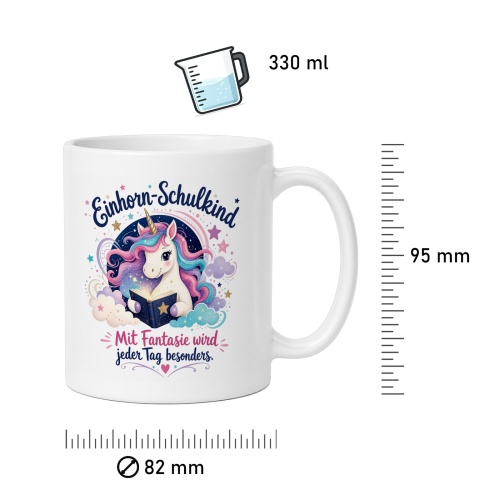 Tasse »Einhorn-Schulkind – Mit Fantasie wird jeder Tag besonders«