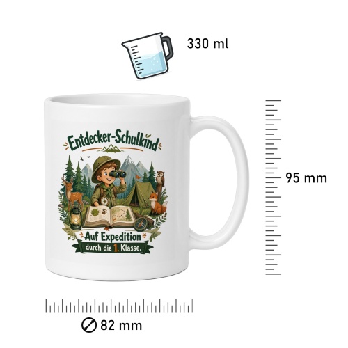 Tasse »Entdecker-Schulkind – Auf Expedition 1. Klasse«