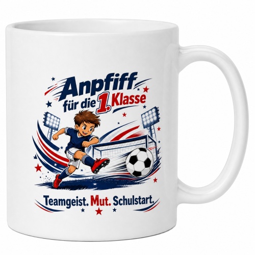Tasse »Anpfiff für die 1. Klasse«