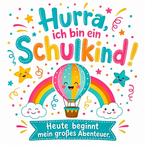 Tasse »Hurra, ich bin ein Schulkind!«