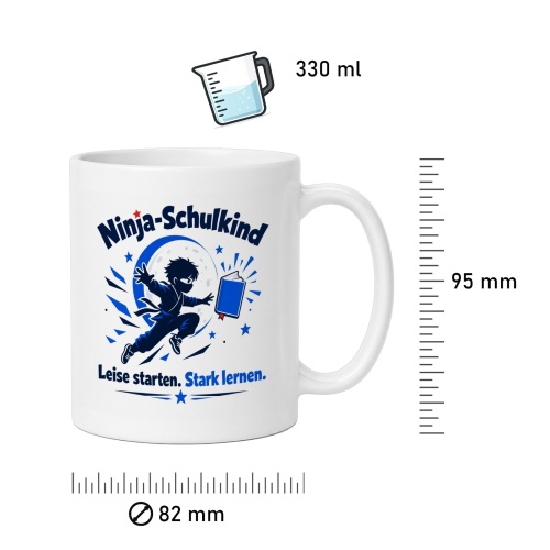 Tasse »Ninja-Schulkind – Leise starten. Stark lernen.«