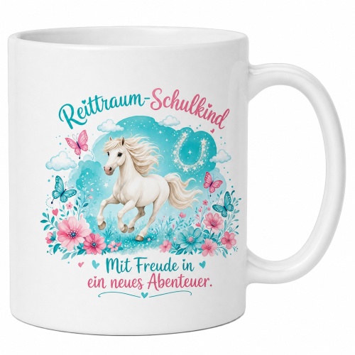 Tasse »Reittraum-Schulkind – Mit Freude in...