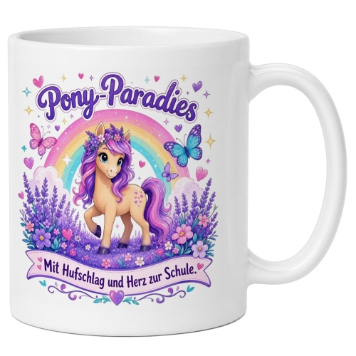 Tasse »Pony-Paradies – Mit Hufschlag und Herz...