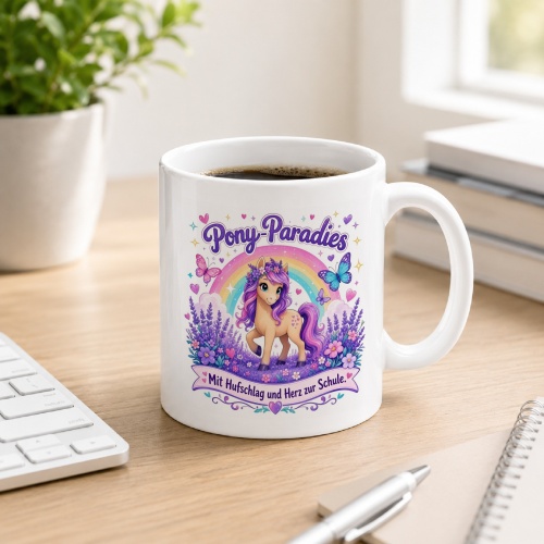 Tasse »Pony-Paradies – Mit Hufschlag und Herz...