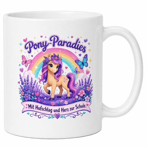 Tasse »Pony-Paradies – Mit Hufschlag und Herz...