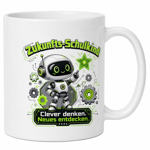 Tasse »Zukunfts-Schulkind – Clever denken....