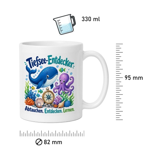 Tasse »Tiefsee-Entdecker – Abtauchen. Entdecken. Lernen.«