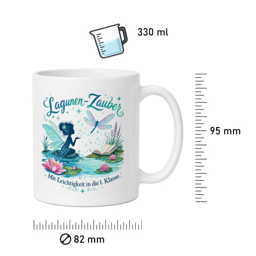 Tasse »Lagunen-Zauber – Mit Leichtigkeit in die 1. Klasse«