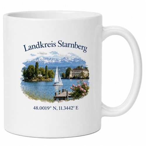 Tasse »Landkreis Starnberg mit See & Alpen«