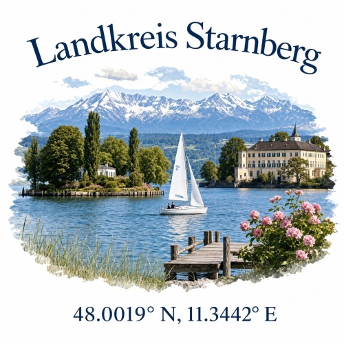Tasse »Landkreis Starnberg mit See & Alpen«