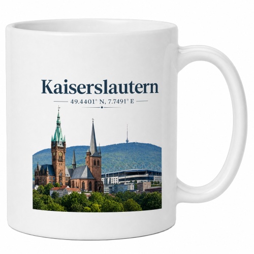 Tasse »Kaiserslautern Skyline & Koordinaten«
