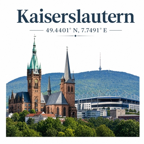 Tasse »Kaiserslautern Skyline & Koordinaten«