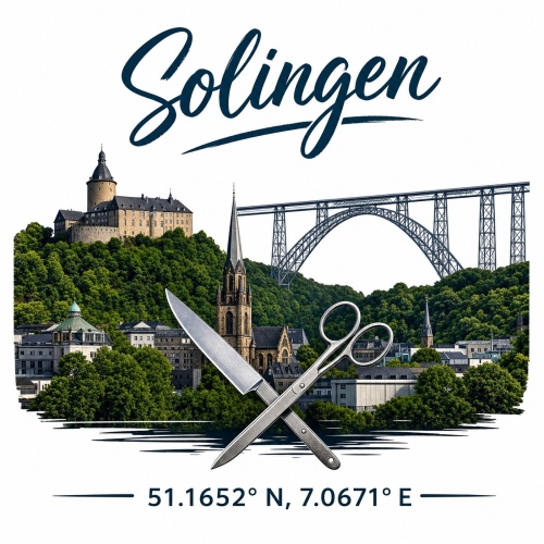 Tasse »Solingen Skyline & Koordinaten«