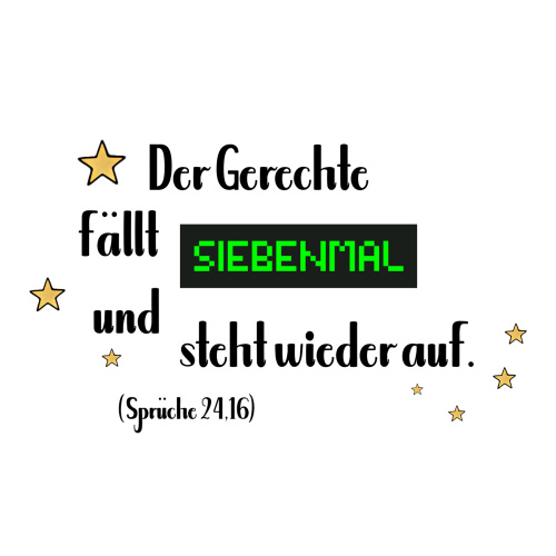 Tasse »Der Gerechte fällt siebenmal«