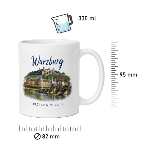 Tasse »Würzburg – Sehenswürdigkeiten«